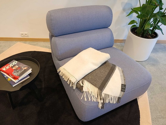 Image 1 of Tylko Sessel mit tiefem Armlehnenbezug aus blauer Wolle