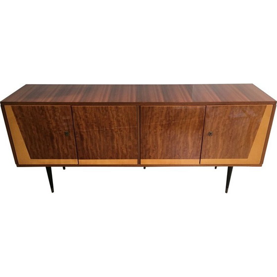 Image 1 of Vintage mahogany 4-door sideboard, Italy 1960