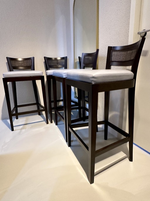 Promemoria Caffè by Romeo Sozzi barkruk barkruk 4 stuks – barkrukken, Wood, Leather