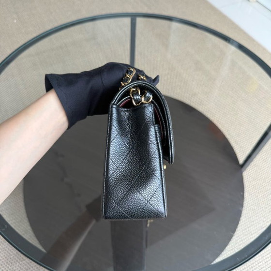 Image 1 of Chanel Classic Flap Small - Caviar 23CM Quilted Black Gold Hardware