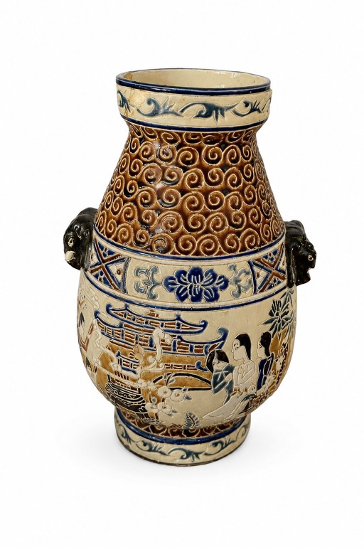 Jarrón de cerámica policromada en gres esmaltado – vazen, Ceramic