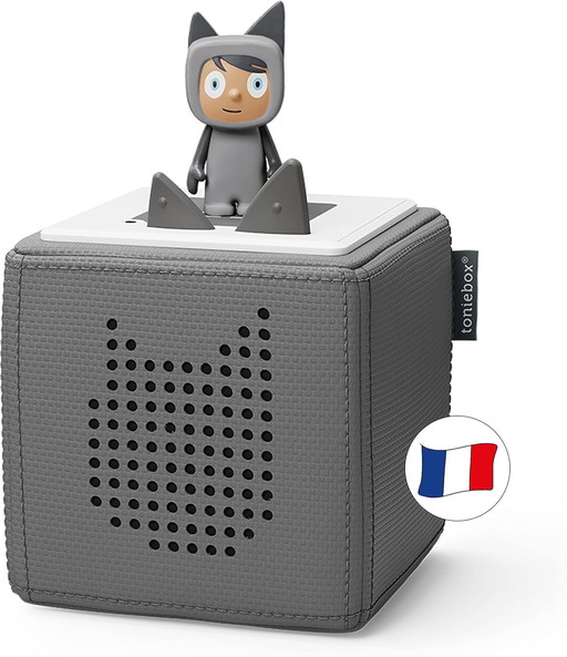 tonies Mon Premier Coffret Toniebox Granite + 1 figurine Tonie Créatif, boîte à histoire et musique pour enfant 3 à 7 ans, conte