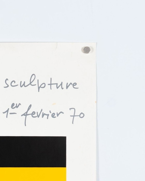 Image 1 of Max Bill Grenoble – 1969 – Originele vintage zeefdruk tentoonstellingsposter van Max Bill – Zwitserse stijl – 62,5 x 44,5 cm