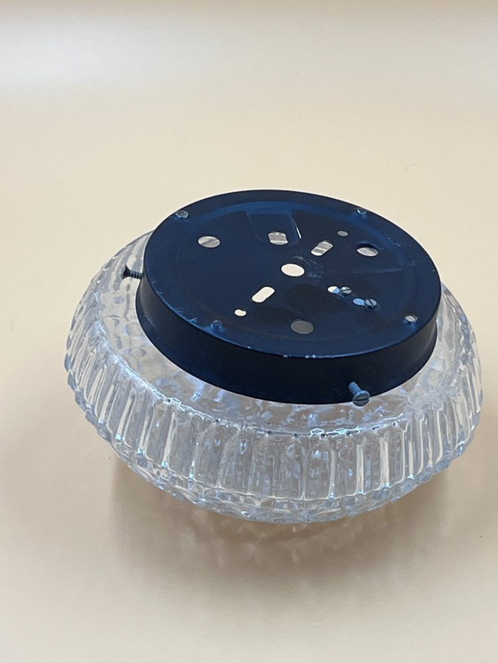 Image 1 of Vintage ceiling light in molded glass with relief
