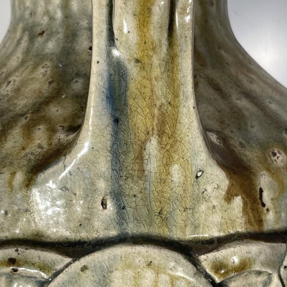 Jugendstil glasierte Steingut Vase von Helman, 1900 – Vasen, Ceramic, Art Nouveau (photo 6 of 12)
