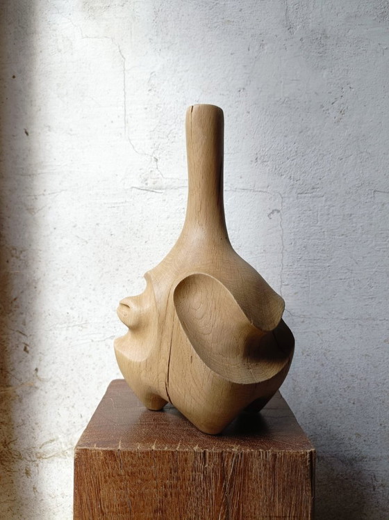 Carved Solid Oak Vase / Sculpture – Renat Shuteev, Wood (photo 7 of 8)