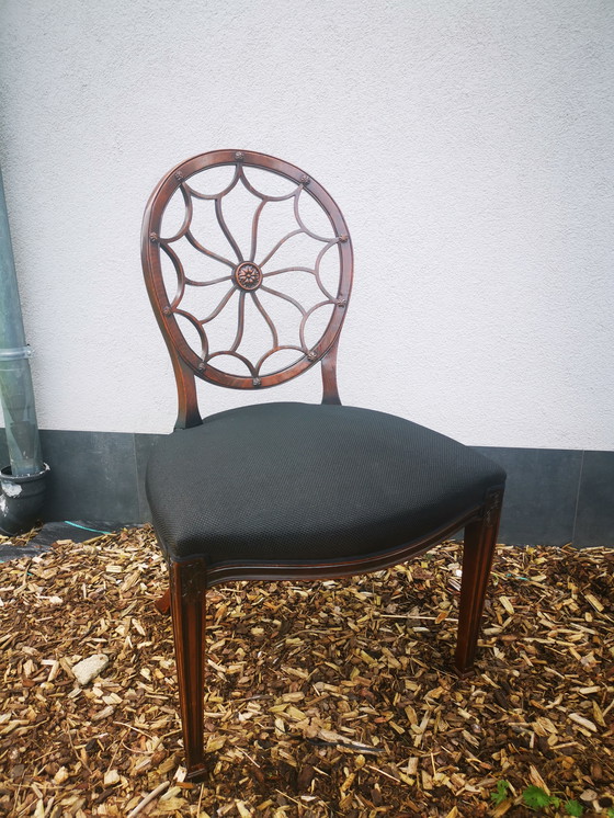 Image 1 of 5X Heppelwhite Style Spiderweb Chairs