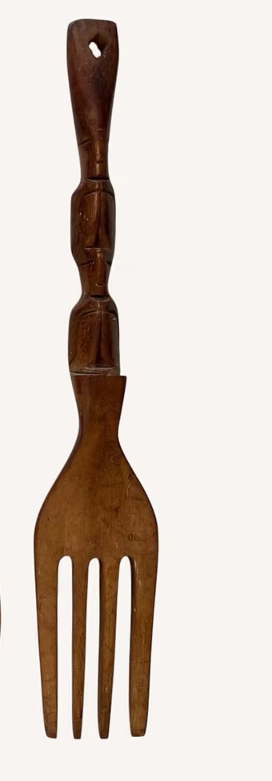 Image 1 of Large vintage wooden wall cutlery set – 51 cm