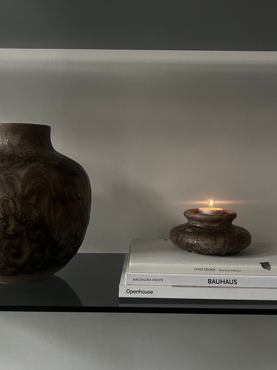 Bougeoir en céramique Ruscha – Bougeoirs et chandeliers, Ceramic, Mid Century Modern (photo 2 of 4)