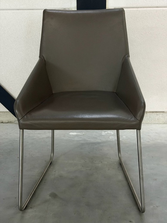 Set Design On Stock Vico - come nuovo – Sedie da pranzo, polished steel, Pelle (photo 5 of 12)