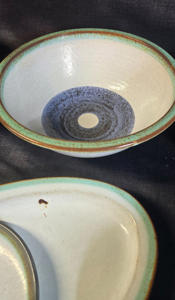 Image 1 of Vintage keramieken servies van La Roue Vallauris - jaren 60/70