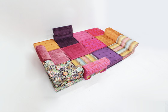 Image 1 of Roche Bobois Mah Jong Modular Sofa Missoni Stoff Hans Hopfer, Satz von 18