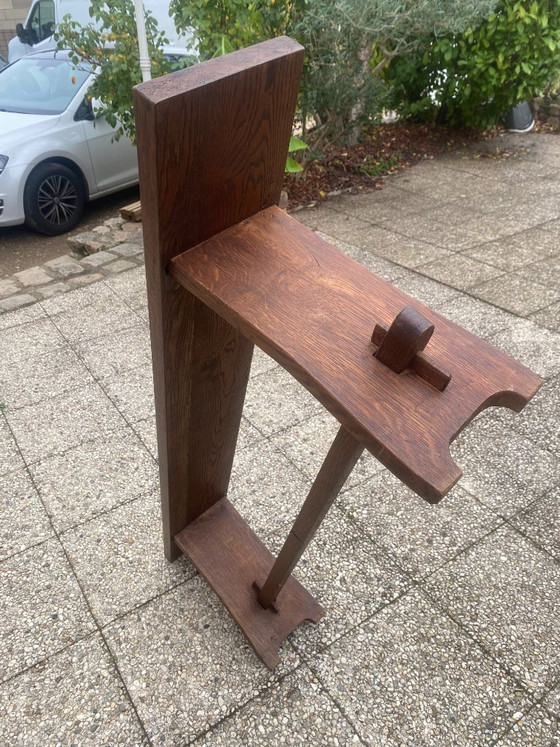Banc de ferme en bois massif chêne 150cm pour table de ferme rustique 1950, Marron, Rustic (photo 3 sur 14)