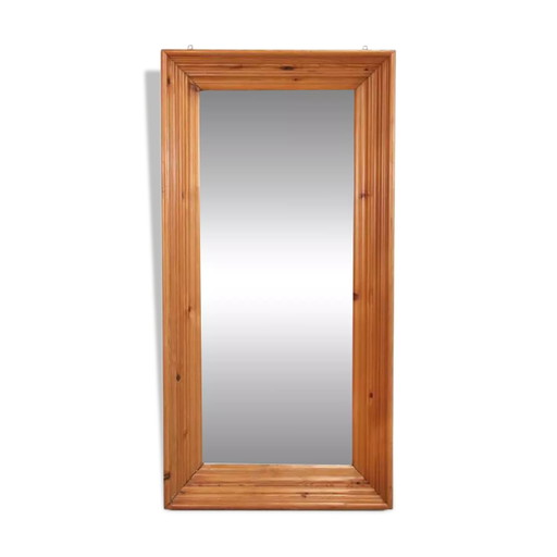 Grote vintage grenen spiegel – Wood