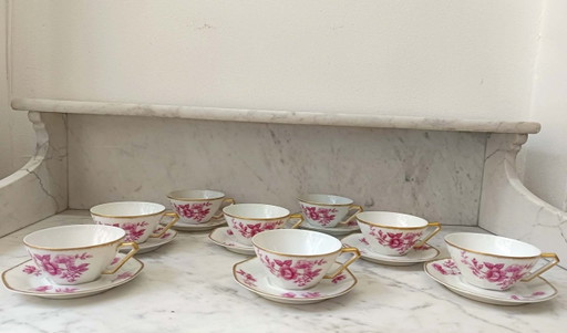 8x Limoges Haviland Jugendstil-Porzellantassen – tafelaccessoires, Porcelain