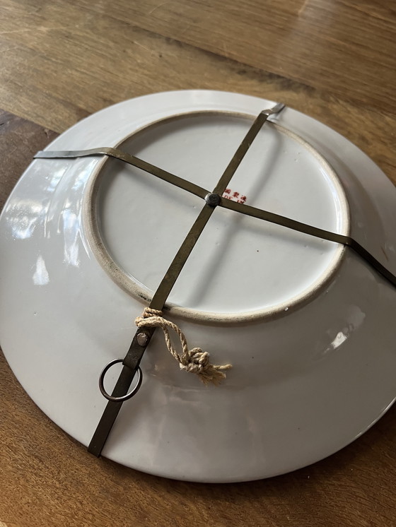 Image 1 of Plato de pared chino antiguo, pintado a mano.