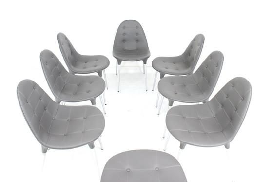 Image 1 of as new, Set of 8 exclusive Cassina Caprice 245 Chair by Philippe Starck with full Y-Leather spec, LP. ca. 12.000 Euro