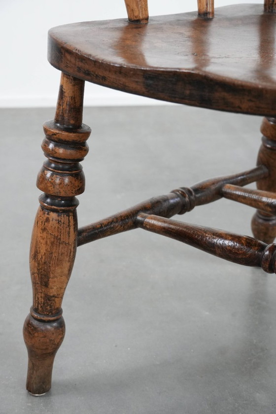 Image 1 of Sedia da capitano/sedia laterale/sedia da scrivania antica inglese dei primi del XIX secolo.