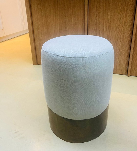 Image 1 of 2x sgabello in tessuto + fascia in metallo