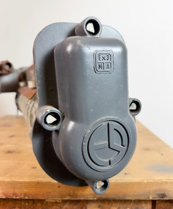 Image 1 of Grijze industriële hanglamp met buisconstructie van Elektrosvit, jaren 70.