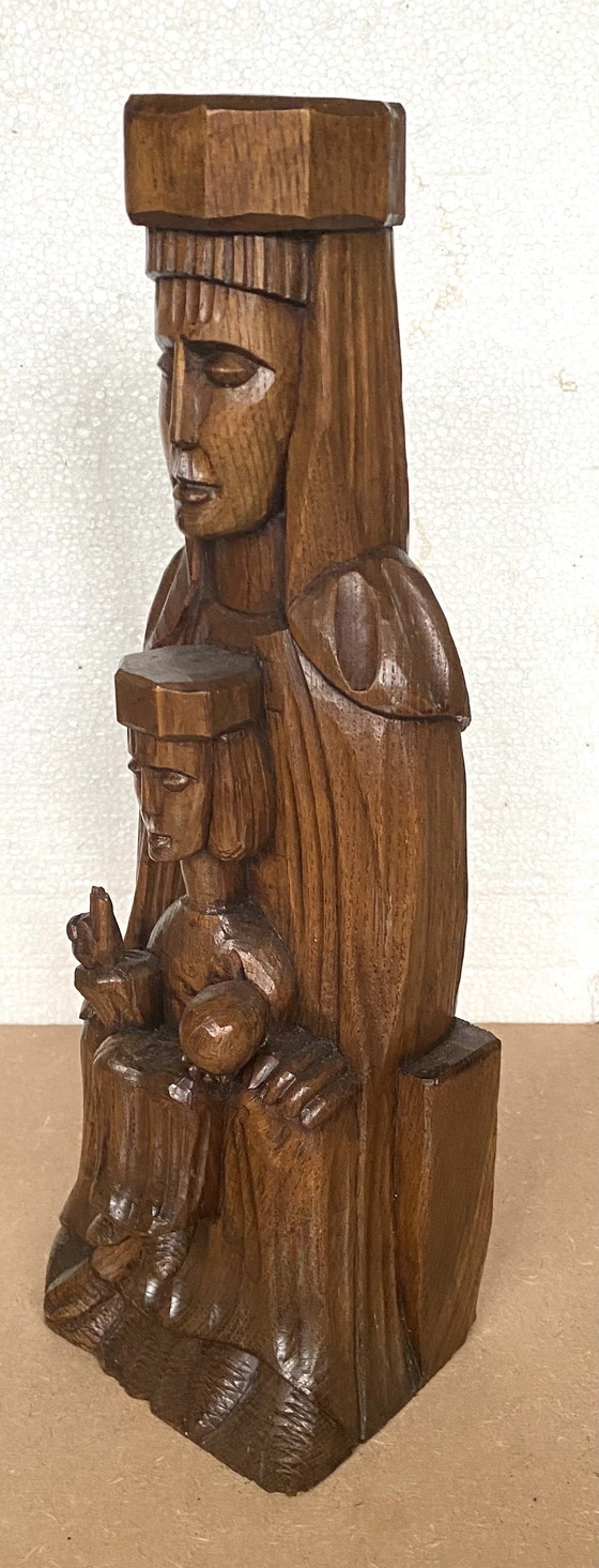 Image 1 of The Virgin of Montserrat statue wood