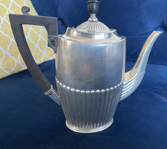 Image 1 of KIRBY BEARD & co , service 3 pièces art déco en métal argenté ( 1920 / 1930 )