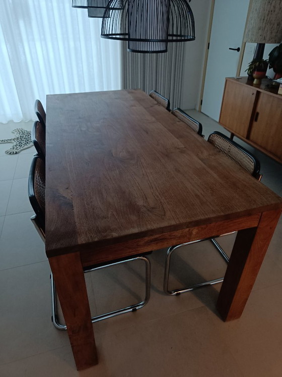 Image 1 of Heavy Solid Teak Dining Table (200x100)