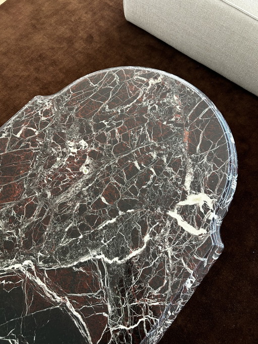 Marmeren salontafel | Vintage design | Rosso Levanto marmer – Marble, Stone (photo 2 of 8)