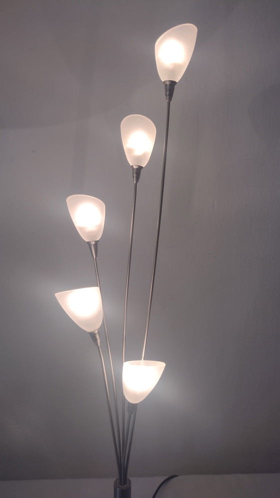 Image 1 of Metal Table Lamp With 3 Chalices and Dimmer