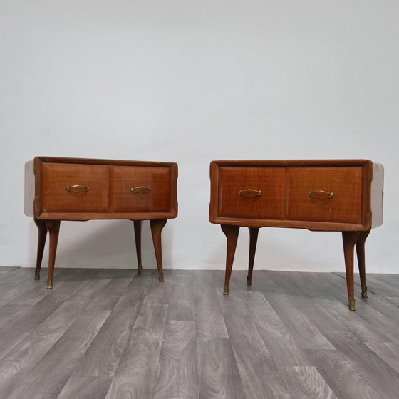 Image 1 of Coppia Di Comodini Gio Ponti Style Mid-Century 1950’s Modernariato Design