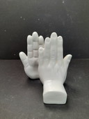 Fermalibri in ceramica a forma di mani