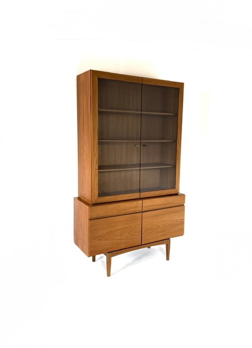 Vintage teakhouten vitrinekast, IB Kofod Larsen, Faarup Møbelfabrik ‘60
