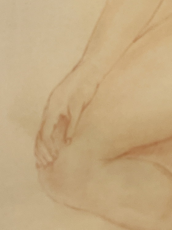 Image 1 of Dibujo Sanguina Mujer Desnuda