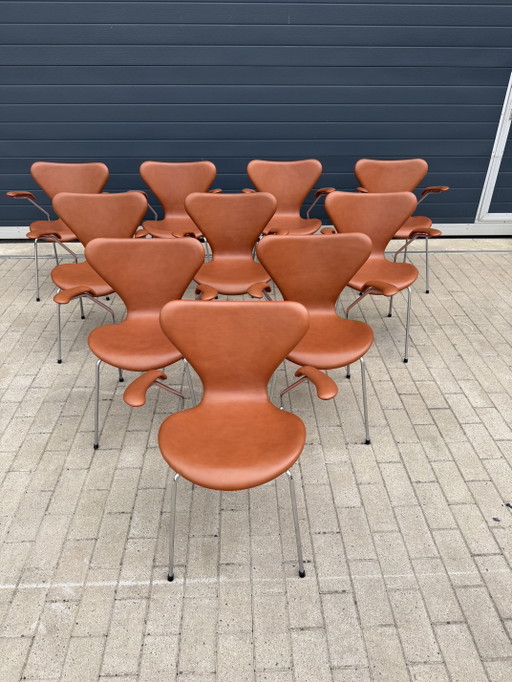 10 Fritz Hansen series 7 Vlinderstoelen Arne Jacobsen 10/10!