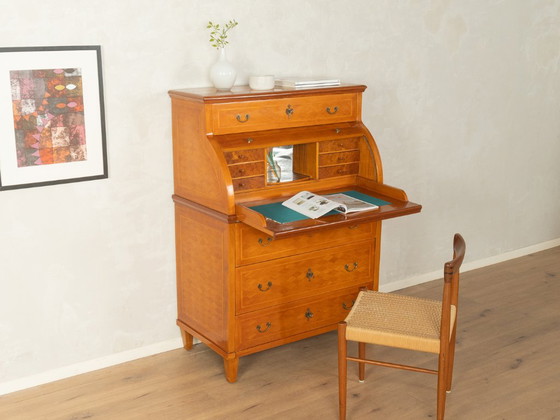 Biedermeier cylinder desk, circa 1840, cherrywood, Brown (photo 2 of 10)