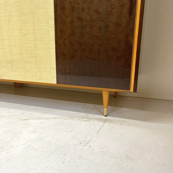 Vintage Midcentury 5-door wardrobe hanging shelving disassemblable, Other, Beige (photo 5 of 15)