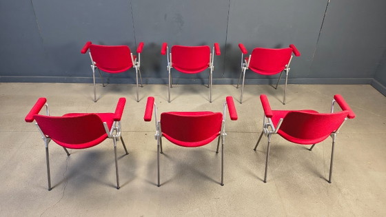 Image 1 of Chaises d'appoint vintage DSC 106 de Giancarlo Piretti pour Castelli, années 1970 - lot de 6