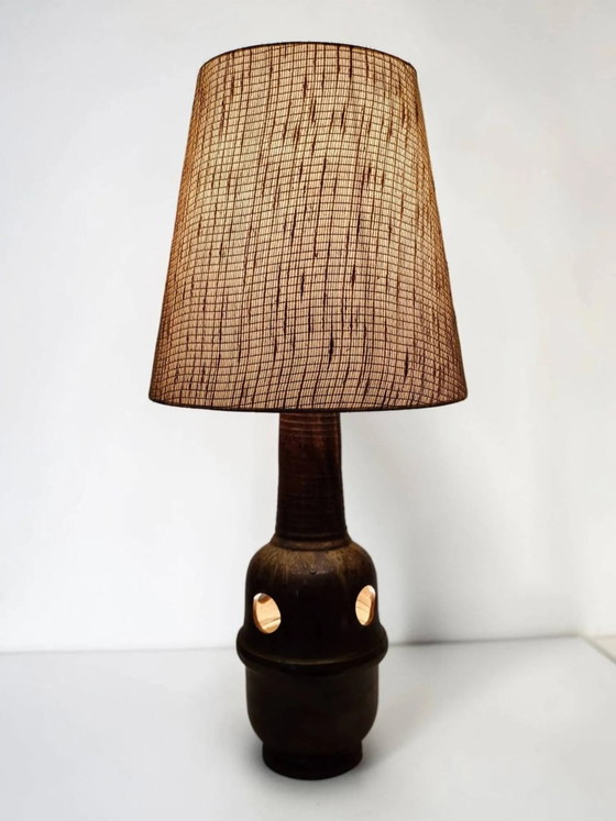 Steingutlampe aus Puisaye – Tischlampen, Porcelain (photo 7 of 9)