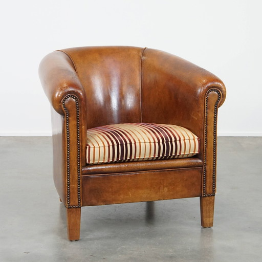 Vintage Sheep Leather Club Armchair