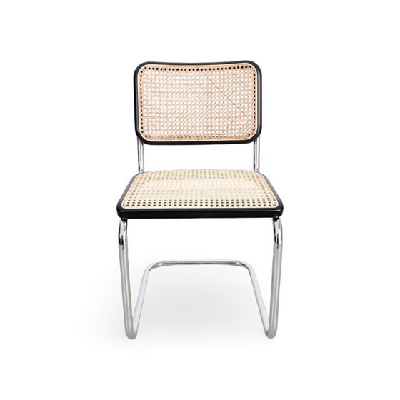 Image 1 of Ensemble de 4 chaises cantilever Thonet S32 V Breuer, toile de canne viennoise neuve
