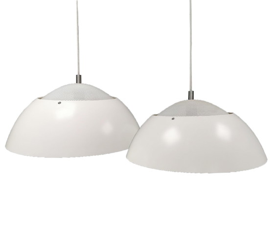 Image 1 of Paar grote vintage hanglampen - Safari - Christian Hvidt - Nordisk - 1970