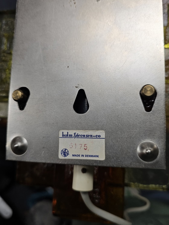 Image 1 of Conjunto de lámparas de pared de cristal ámbar Holm Sorensen Dinamarca