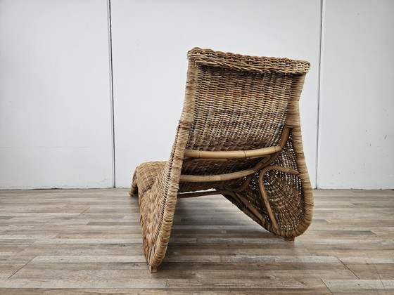 Rattan Chaise longue, Ikea, Korbgeflecht, Braun, Organic Modern (Foto 4 von 10)