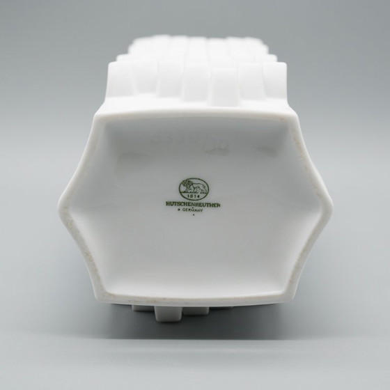 Image 1 of HUTSCHENREUTHER Chic Biskuitporzellan ARCHAIS 4× Vasen-Set Heinrich FUCHS Op Art