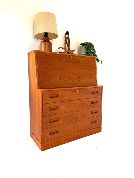 Image 1 of Vintage Danish Teak Desk, Arne Wahl Iversen '60