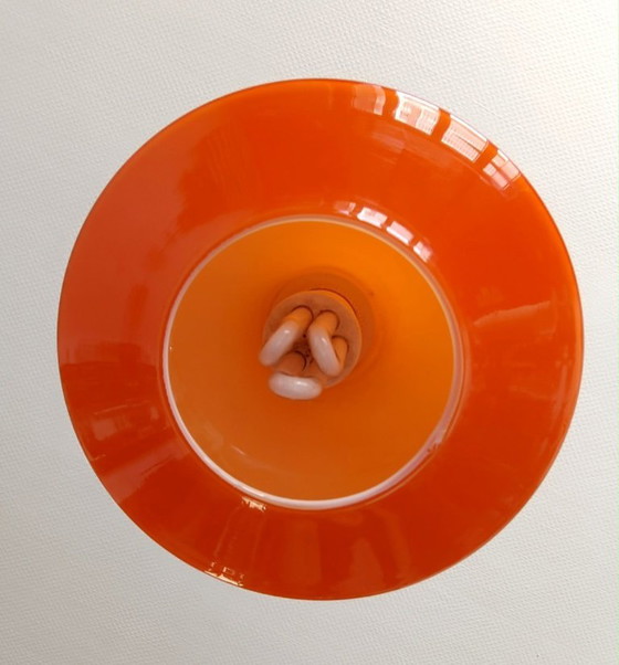 UFO Ruimtevaarttijdperk Oranje Hangende Decoratie 1970 – Hanglampen, Glass (photo 6 of 7)