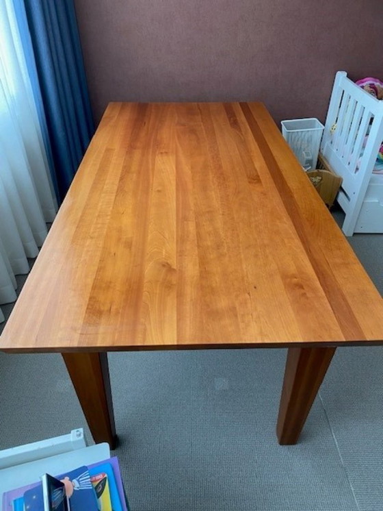 Image 1 of Cherry wood dining/study table 100 x 200 cm