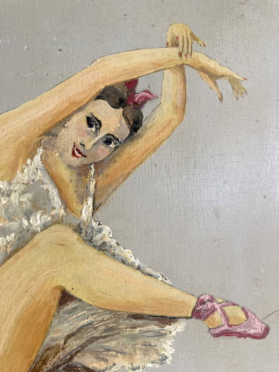 Image 1 of Oil on wood panel "Dancer", circa 1930