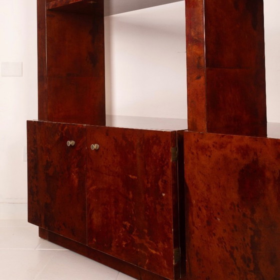 Image 1 of Perkamenten boekenkast van Aldo Tura voor Tura Milano 1960