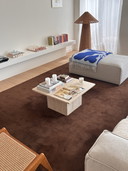 Vintage travertine coffee table, Italy 1980s